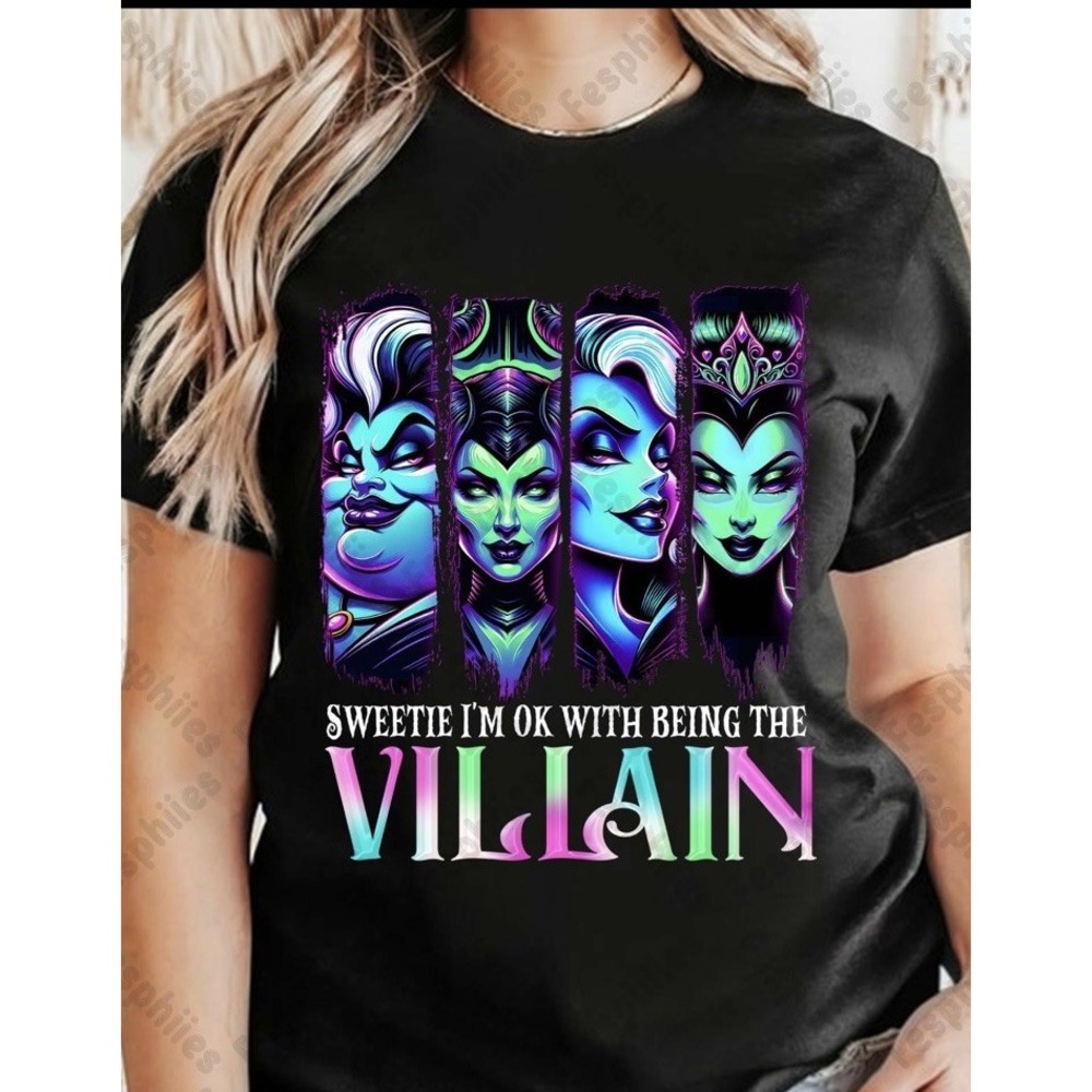 Disney Villains T-Shirt Adult‎ Unisex Short Sleeve Medium